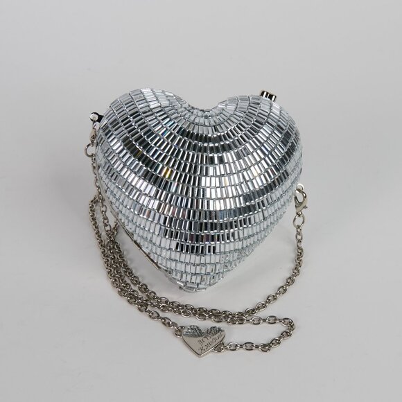 Betsy Johnson Mirror Heart shaped Crossbody - NWOT - Picture 2 of 6
